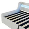 Polsterbett Samt  mit hydraulischem Stauraum & LED, Produktbild-Vorschau 10