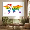 MuchoWow® Poster Weltkarte - Regenbogen - Kompass 180x120 Produktbild-Vorschau 3