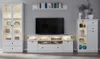 A living room set with a TV, media console, and two display cabinets. Produktbild-Vorschau