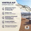 CASARIA® Ampelschirm 350 cm Komplettset inkl. 4 Gewichte & Produktbild-Vorschau 8