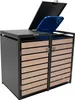 DEGAMO Mülltonnenbox 2er BERLIN 132x80x116cm für Tonnen 120 Produktbild-Vorschau 3