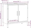 vidaXL Meuble sous-lavabo noir 60x30x60 cm bois composite Voir les images du produit 11