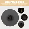 30 cm große, schwarze Wanduhr aus Holz, modern und Produktbild-Vorschau 4