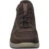 A close-up, front-facing view of a brown leather boot. Produktbild-Vorschau
