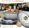 BIELMEIER Gusseisen Brottopf Keramik 28 cm grau CLEAN Produktbild-Vorschau 2