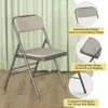 Klappstuhl 2er Set Lounge-Sessel mit Polster Besuchersstuhl Produktbild-Vorschau 9