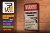 Blechschild Spruch 20x30cm warning teenage boys Produktbild-Vorschau 4