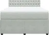 vidaXL Boxspringbett mit Matratze Hellgrau 160x200 cm Samt Produktbild-Vorschau 4