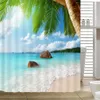 Duschvorhang, Spa und Palmen Strand Ferien Klarer Sonniger Produktbild-Vorschau 3