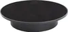 A black rotating display stand on a white background. Voir les images du produit