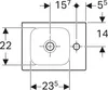 Geberit iCon Handwaschbecken 380mm, HL rechts, ohne Produktbild-Vorschau 2