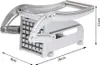 A potato cutter with dimensions indicated by arrows and measurements. Náhled obrázku produktu