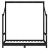 detská postieľka vidaXL Black 70x140 cm z masívneho Náhľad obrázku produktu 3