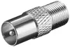 goobay F Adapter F Buchse Koax Stecker zink (Bulk) Náhľad obrázku produktu 1