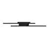 A black, modern ceiling light fixture is shown against a white background. Produktbild-Vorschau