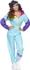 A woman is modeling a colorful 80s-style tracksuit. Produktbild-Vorschau