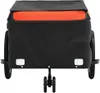 vidaXL Rimorchio per biciclette nero e arancione 45 kg di Anteprima dell’immagine prodotto 6