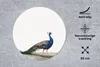 MuchoWow® Mauspad Mousepad Tiere - Pfau - Weiß 30x30 cm - Produktbild-Vorschau 2