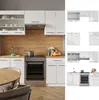 Küchenzeile Vicco Fame-Line Weiß Hochglanz/Weiß 200 cm ohne Produktbild-Vorschau 3