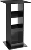 A black bar table with three open shelves, shown from the front on a white background. Produktbild-Vorschau