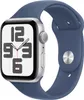 A smartwatch with a blue band is shown against a white background. Náhľad obrázku produktu