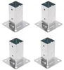 Aqbau® 4er Set Pfostenträger Aufschrauben, Aufschraubhülse Produktbild-Vorschau 1