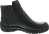 A side view of a black leather boot with a zipper. Náhľad obrázku produktu