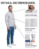 Mivaro Herren Sweatjacke Zipper Basic ohne Kapuze – Produktbild-Vorschau 4
