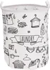Kosz na pranie Round Wash 40×50 cm - biały/czarny, motyw Podgląd zdjęcia produktu 1