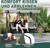 UISEBRT Třímístná hollywoodská houpačka šedá, 175,5x110x152 Náhled obrázku produktu 6