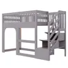 Flieks Etagenbett 90x200cm mit Led, Kinderbett Hausbett mit Produktbild-Vorschau 9