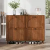 Armoire à chaussures Merax avec 4 portes battantes et 8 Voir les images du produit 3