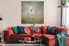 MuchoWow® Poster Pferd - Stoff - Blumen 100x100 cm - Produktbild-Vorschau 2