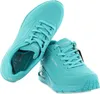 A pair of turquoise Skechers Uno Stand on Air women's shoes are displayed against a white background. Voir les images du produit