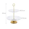 Relaxdays Etagere, Glas & Eisen, HxD: 30 x 23 cm, runder Produktbild-Vorschau 4