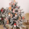 Holz Weihnachten Anhänger - 24 Stück (6cm), Niedlicher Produktbild-Vorschau 3
