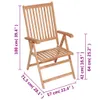 Verstellbare Gartenstühle 4 Stk. Massivholz Teak Produktbild-Vorschau 8
