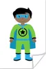 MuchoWow® Poster Kinder Illustration mit einem Superhelden Produktbild-Vorschau 1