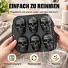 Totenkopf Backform, Silikonform mit 6 Schädel-Mulden, -20 Produktbild-Vorschau 6