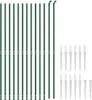 vidaXL Maschendrahtzaun mit Bodenhülsen Grün 1,4x25 m Produktbild-Vorschau 3