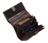 Dunkelbraune Leder Damenbörse 15x9,5x3,5cm, Portemonnaie Produktbild-Vorschau 4