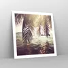 Poster - Poster ohne Rahmen - Meer Palme Wasser - 60x60 cm Produktbild-Vorschau 7