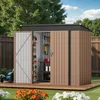 BEALIFE Metall-Gerätehaus 195x130x180 cm mit Bodenrahmen & Produktbild-Vorschau 8