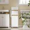 SoBuy Badschrank BZR225-WN mit Handtuchhalter neben Waschbecken Podgląd zdjęcia produktu