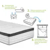 materasso a molle ergonomico a 7 zone, 120 x 200 cm, H4, 25 Anteprima dell’immagine prodotto 7
