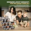 A family in a kitchen setting, with a large display of food storage containers. Náhľad obrázku produktu