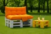 Cuscini per pallet arancione| Cuscino per seduta 120x50 + Anteprima dell’immagine prodotto 7