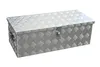 A silver aluminum toolbox with a diamond plate pattern is shown against a white background. Náhled obrázku produktu