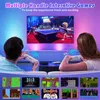 Two people playing a video game on a TV, with multiple game screenshots displayed below. Produktbild-Vorschau