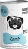 A can of dog food with a pug illustration. Podgląd zdjęcia produktu